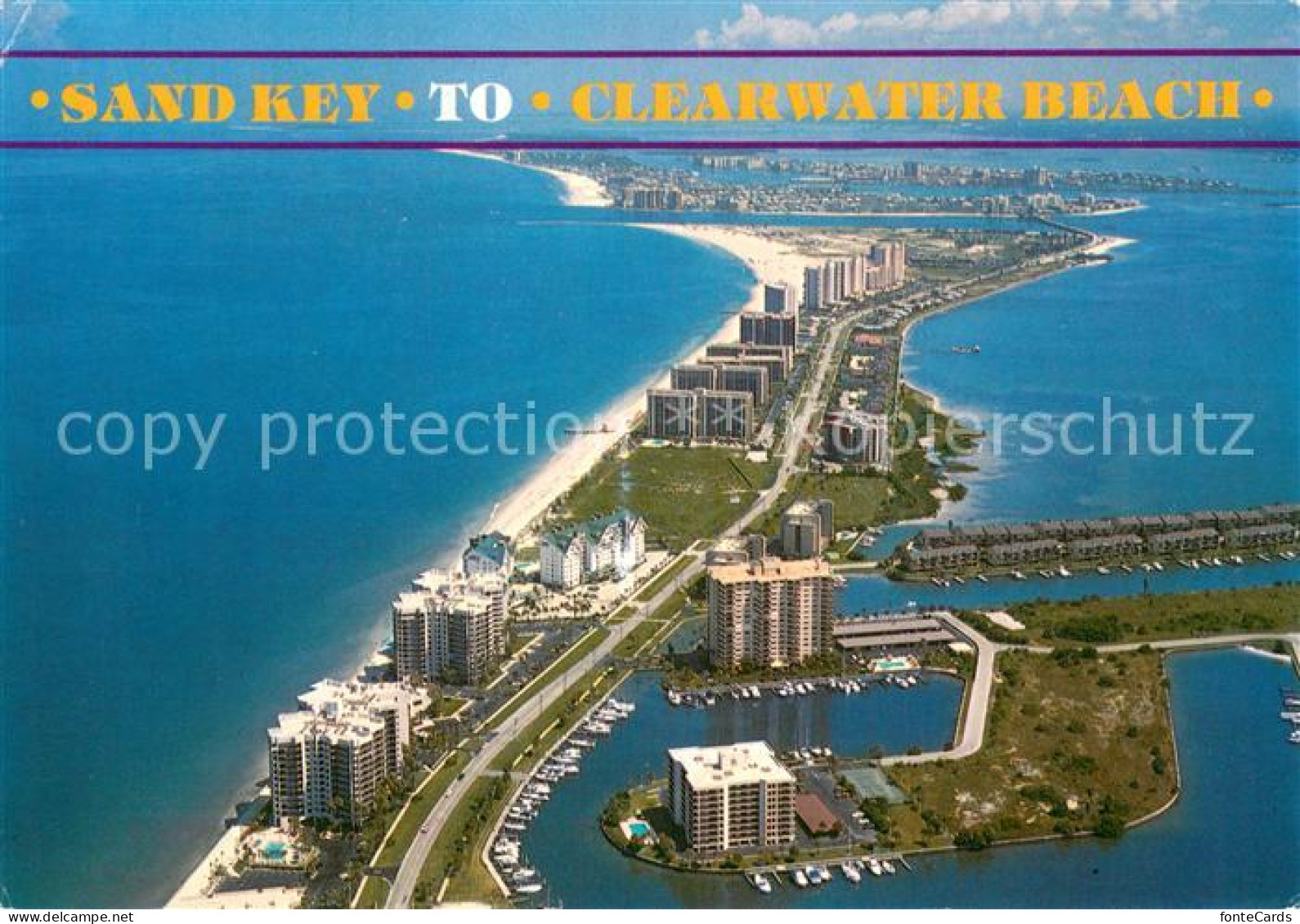 Clearwater Beach Sand Key Air view