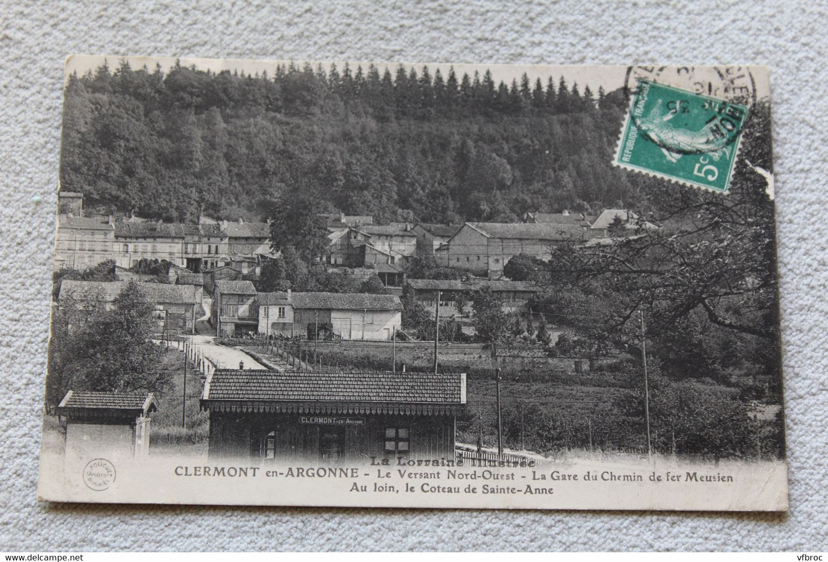 Clermont en Argonne, la gare du chemin de fer Meusien, Meuse 55
