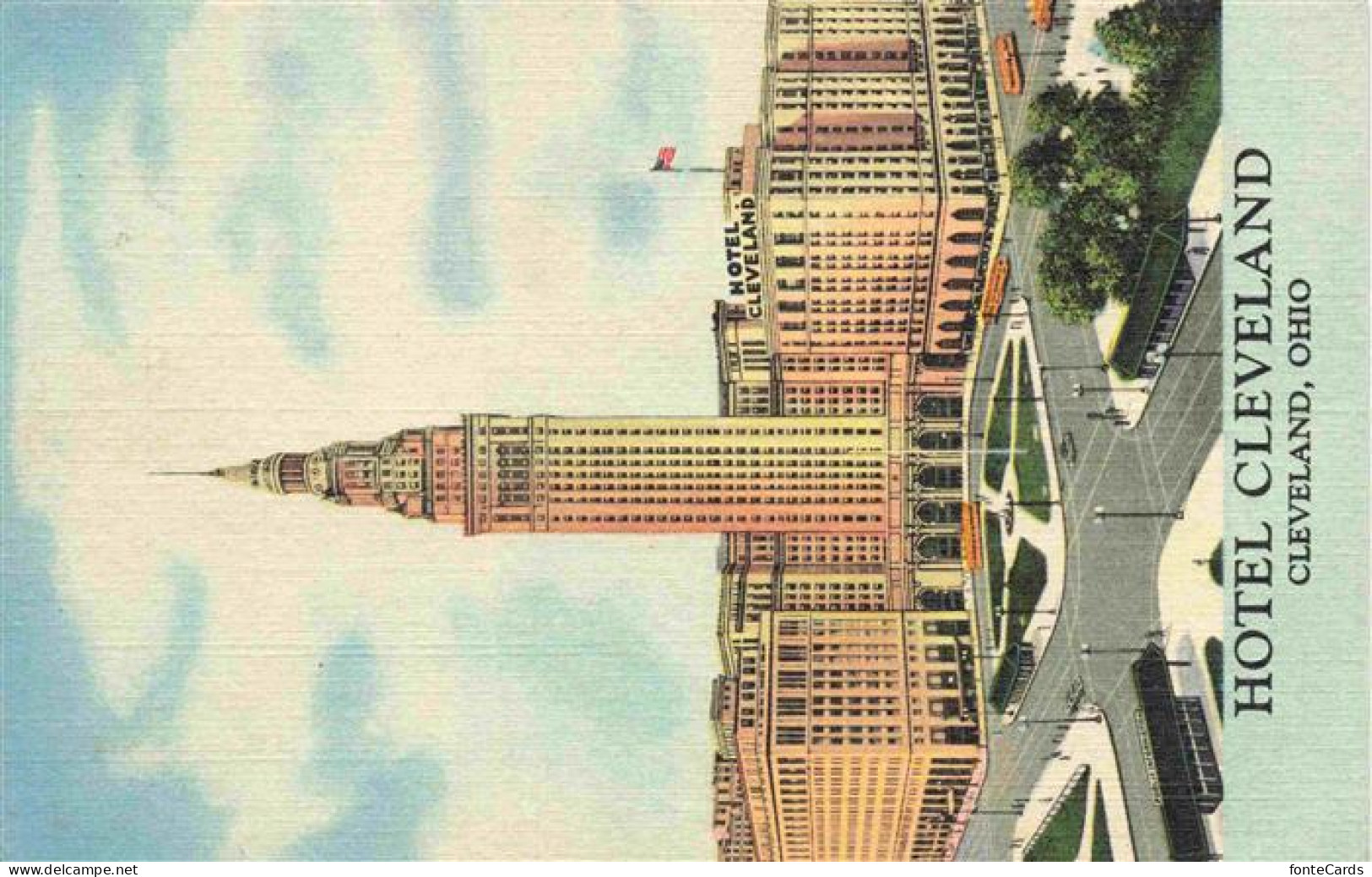 Cleveland Ohio USA Hotel Cleveland Illustration