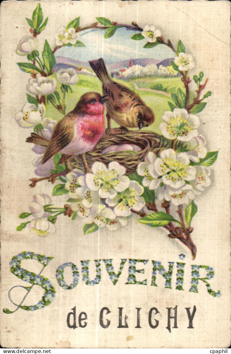 Clichy - Souvenir - oiseau - bird - CPA