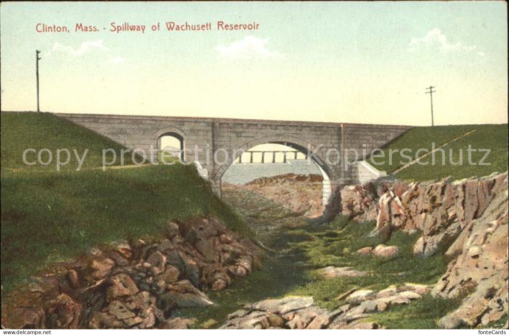 Clinton Massachusetts Spillway of Wachusett Reservoir