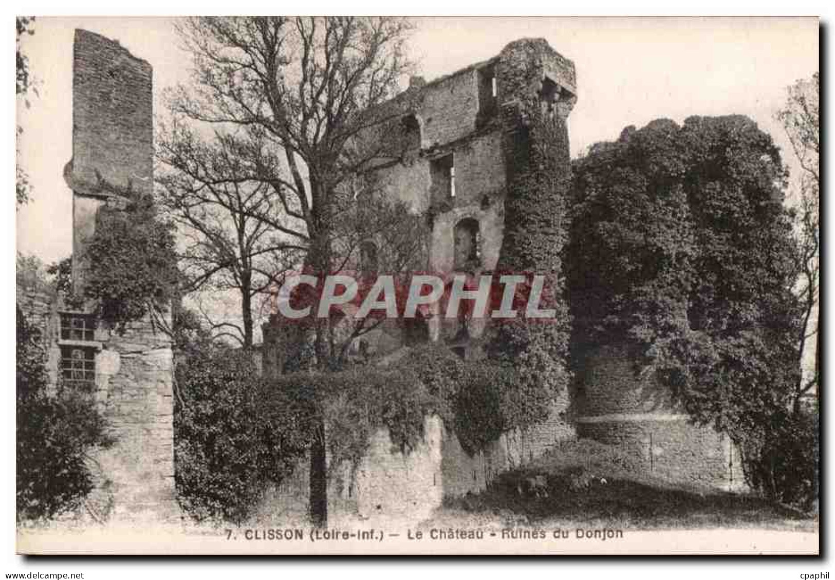 Clisson - Le Chateau - Ruines du Donjon - CPA