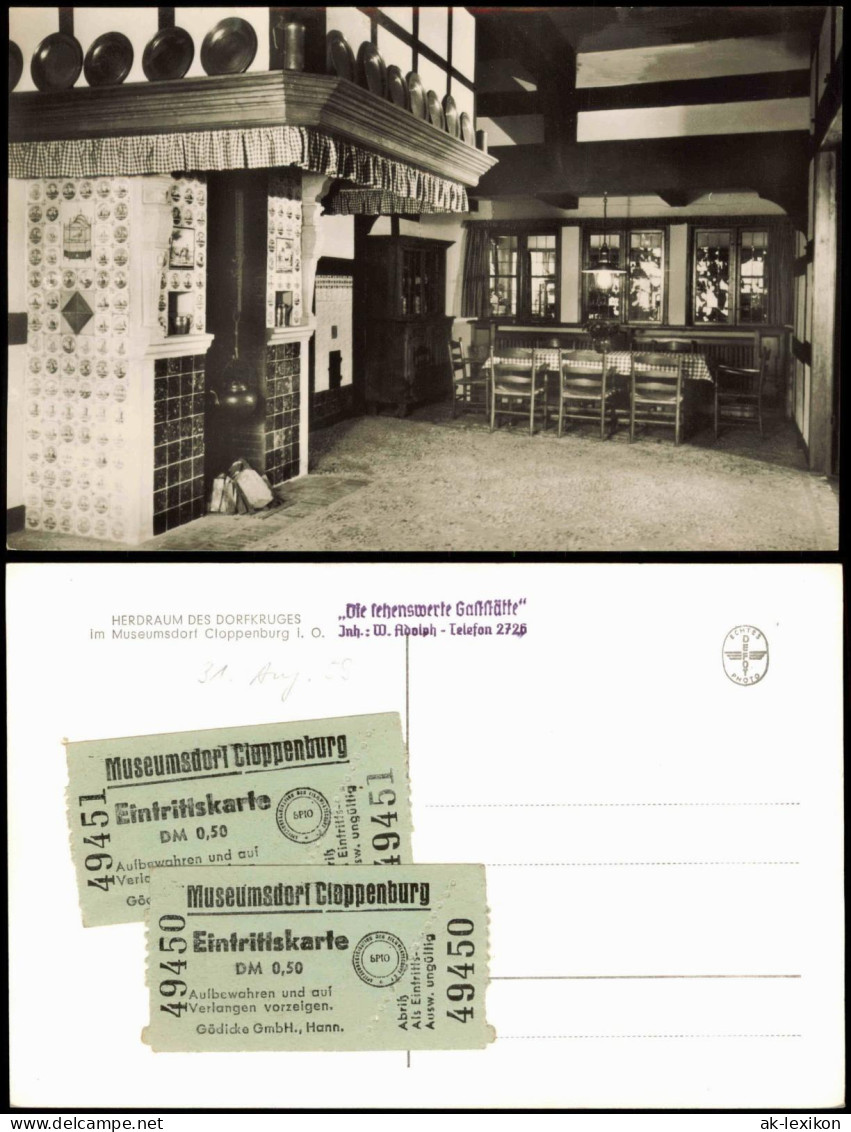 Cloppenburg HERDRAUM DES DORFKRUGES im Museumsdorf Cloppenburg i. O. 1960