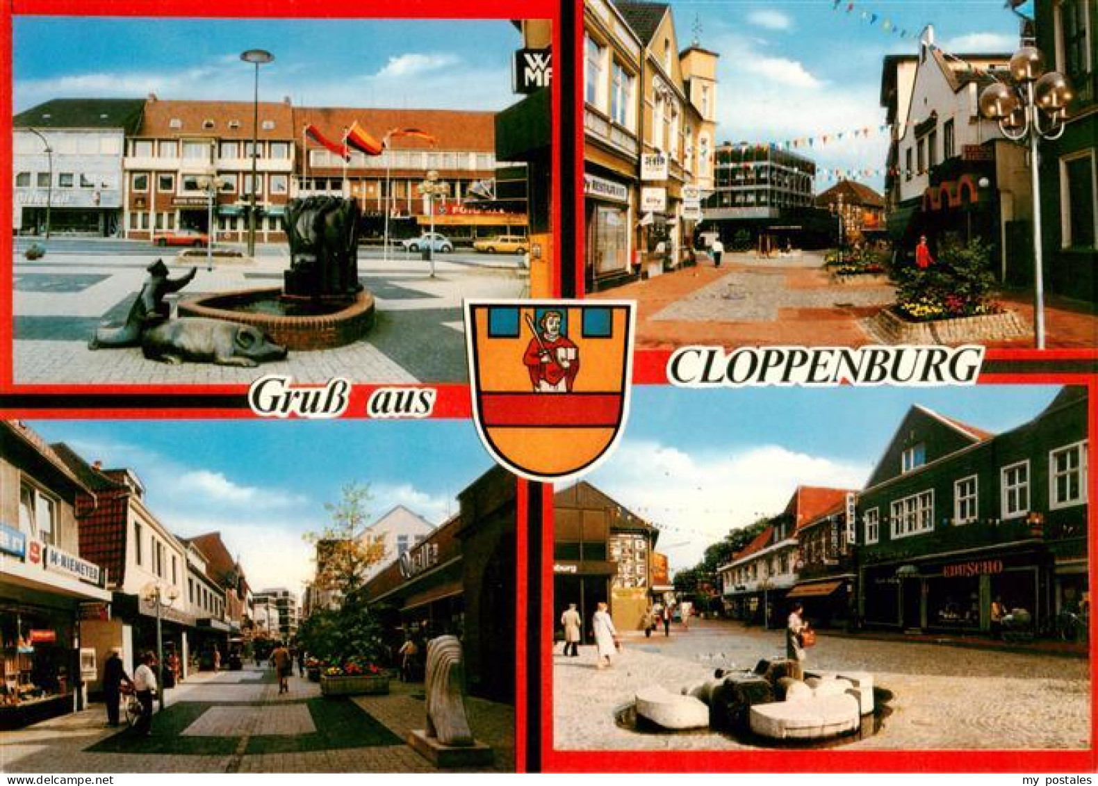 Cloppenburg Motive Stadtzentrum Brunnen Fussgaengerzone