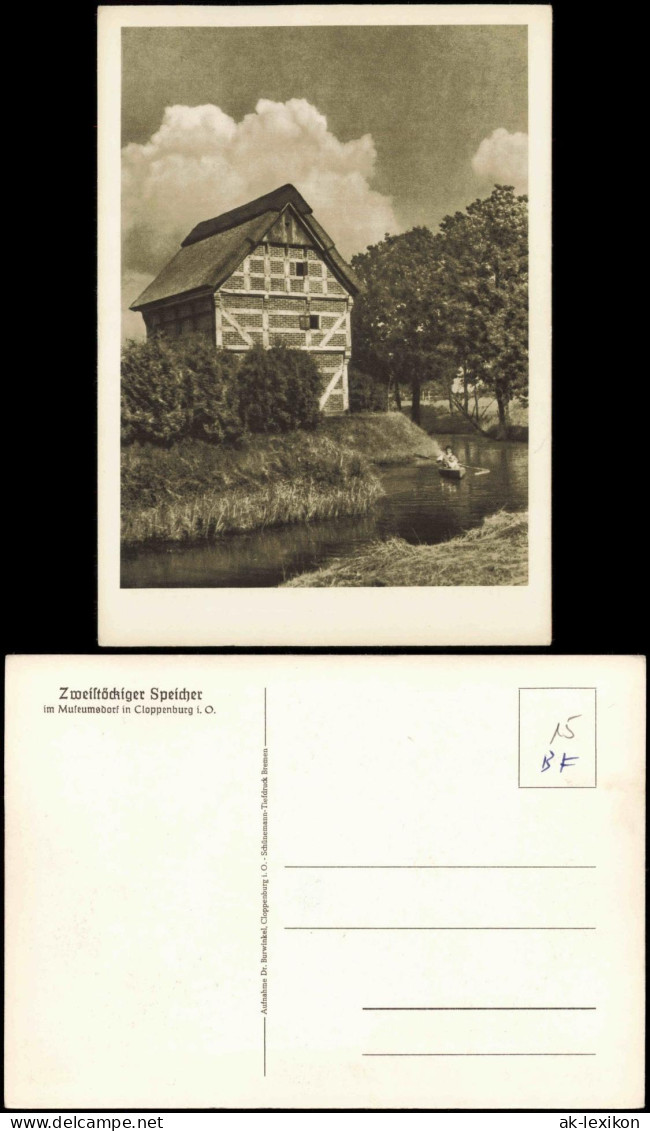 Cloppenburg Zweiftöckiger Speicher Museumsdorf Cloppenburg 1960
