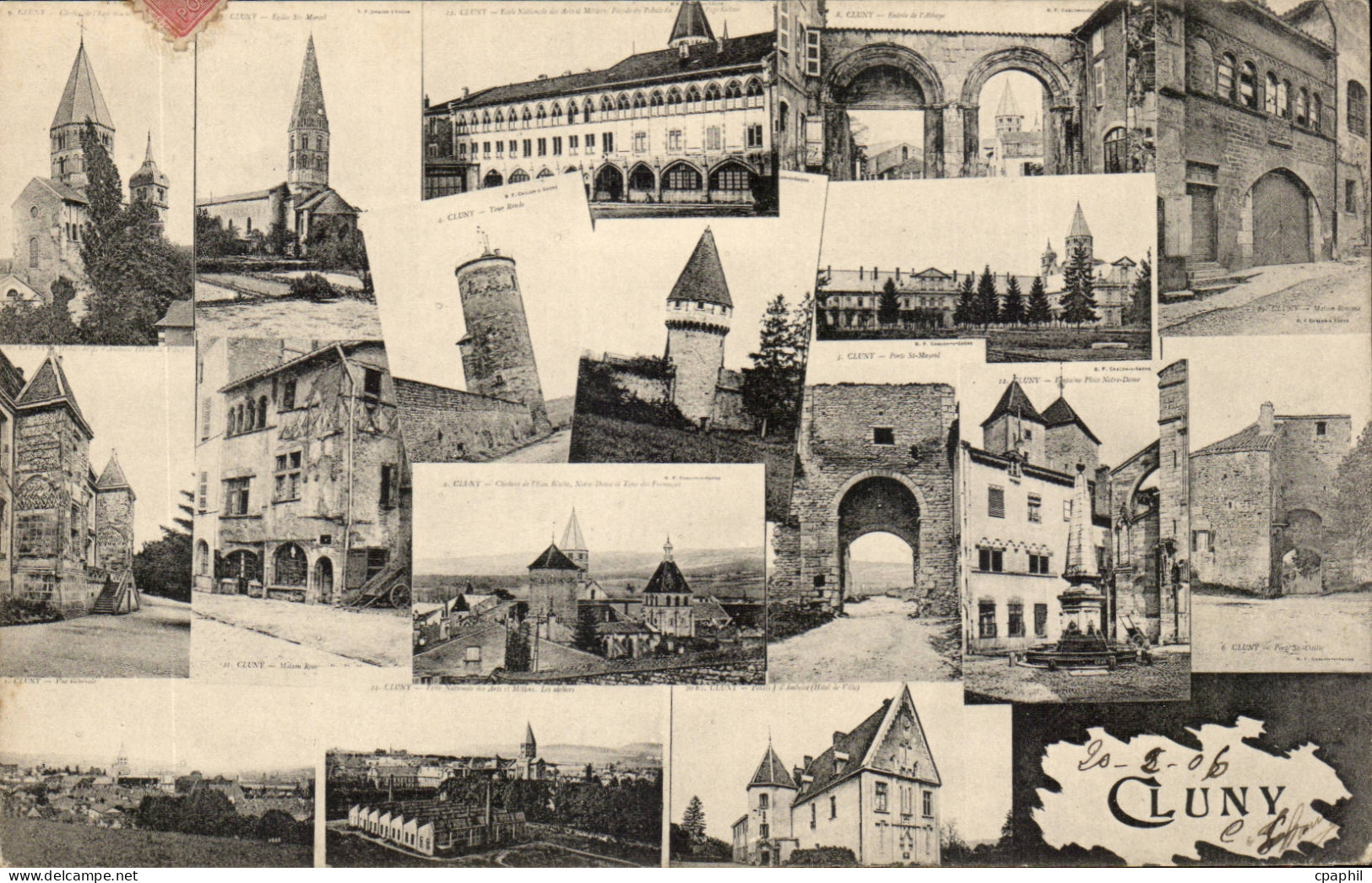 Cluny - 1906 - Souvenir de Cluny - CPA