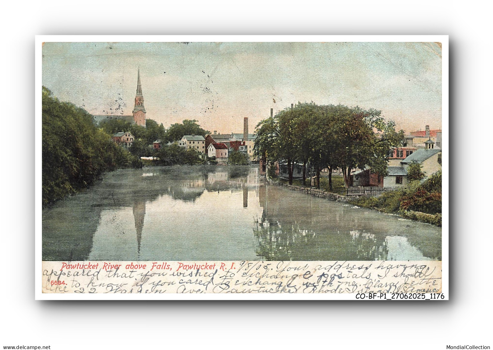 CO-BFP1-0589-ETATS-UNIS - PAWTUCKET - Pawtucket river above falls