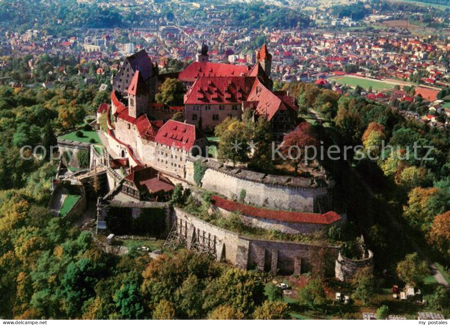 Coburg Bayern Fliegeraufnahme Veste Coburg