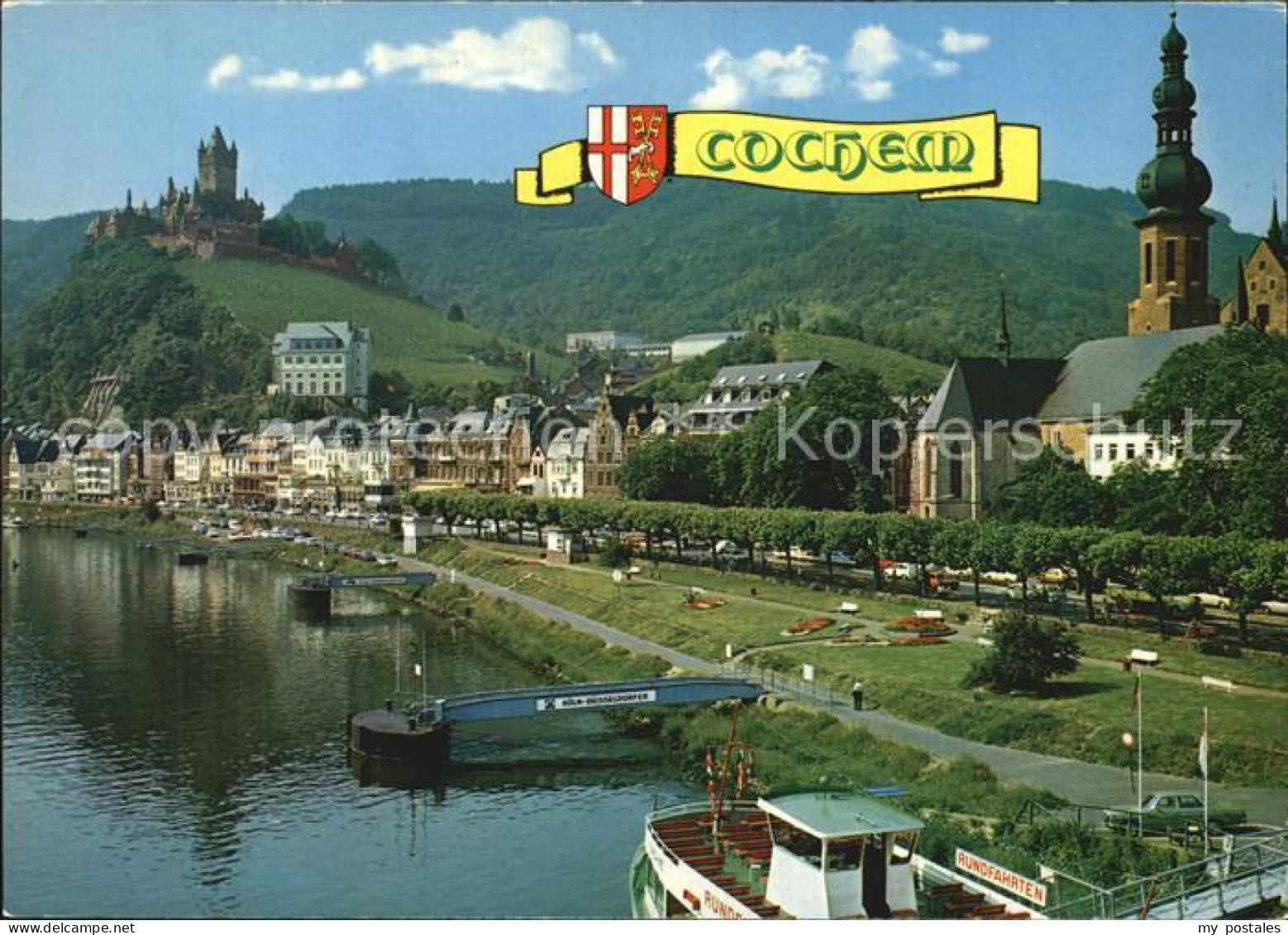 Cochem Mosel Uferpromenade Burg Cochem