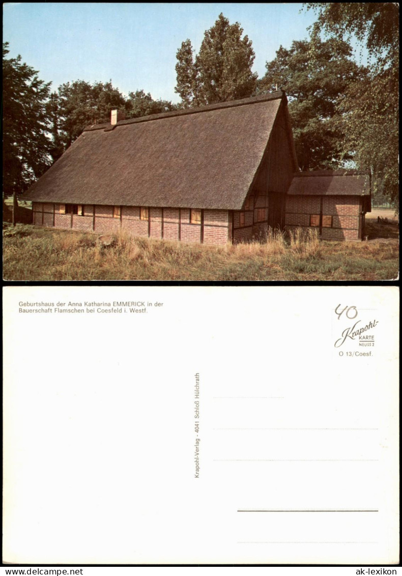 Coesfeld Geburtshaus der Anna Katharina EMMERICK Bauerschaft Flamschen 1975