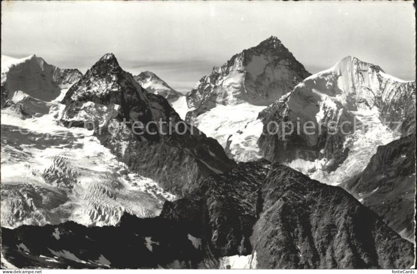 Col de Tracuit Besso Dent Blanche Grand Cornier Gebirgspanorama