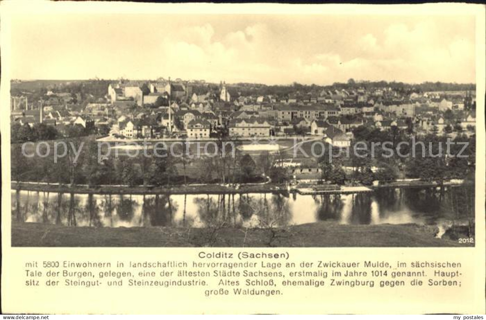 Colditz Blick auf Colditz