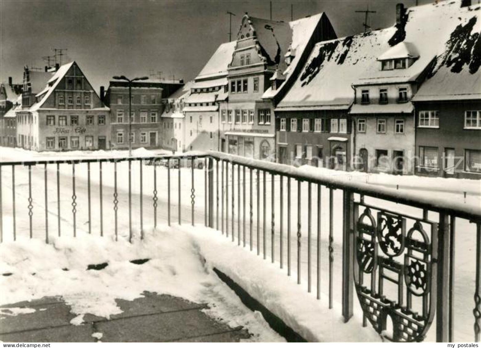 Colditz Marktplatz im Winter