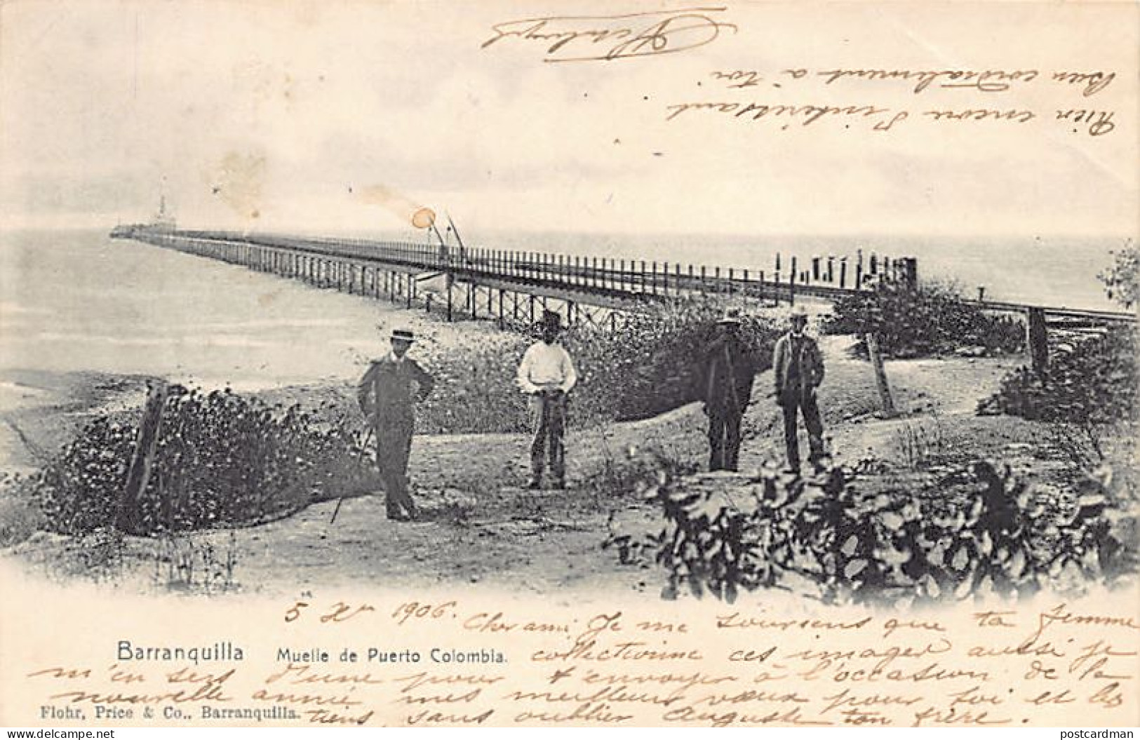 Colombia - BARRANQUILLA - Muelle de Puerto Colombia - Ed. Flohr, Price & Co.