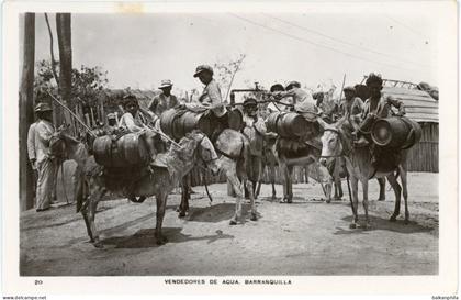 Colombia Barranquilla Water Sellers on Donkey