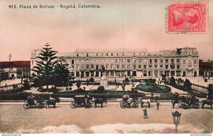 COLOMBIE - Bogota - Plaza de Bolivar - Attelage cheval - Colorisé - CPA