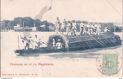 COLOMBIE(RIO MAGDALENA) BATEAU