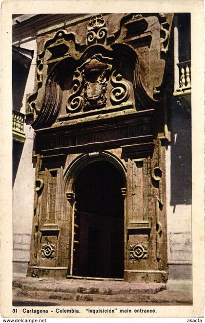 PC COLOMBIA, CARTAGENA, INQUISICION, Vintage Postcard (b62060)