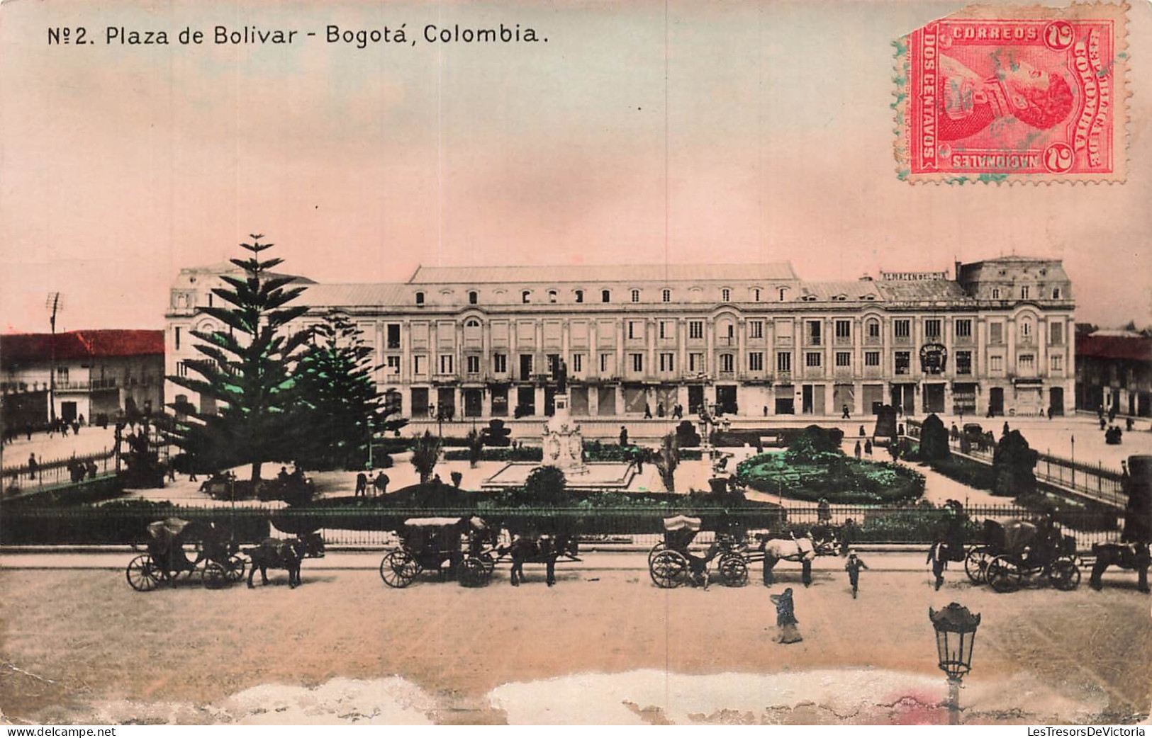 COLOMBIE - Bogota - Plaza de Bolivar - Attelage cheval - Colorisé - CPA