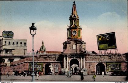 AK Cartagena Kolumbien, Haupteingang der Stadt