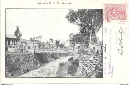 COLOMBIA - Medellin 1904 Postcard C.A.M.