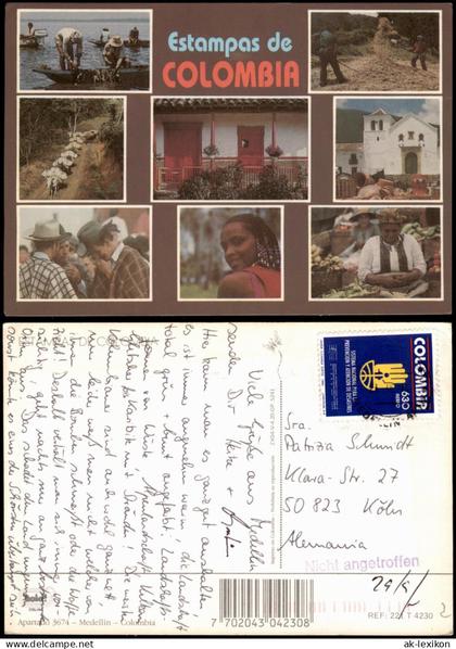 Kolumbien (Allgemein) Estampas de COLOMBIA Kolumbien Mehrbildkarte 1990