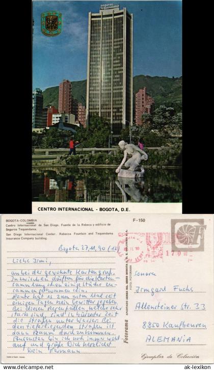 Postcard Bogota CENTRO INTERNACIONAL Colombia Kolumbien AK 1990