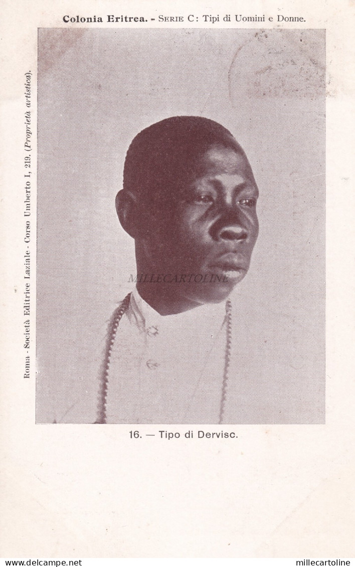 COLONIA ERITREA - Tipi di Uomini e Donne - Tipo di Dervisc 1901 Postcard