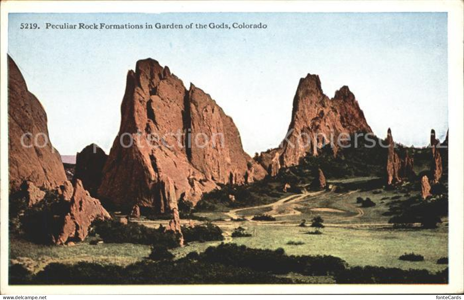 Colorado Springs Peculiar rock formations in garden of the gods