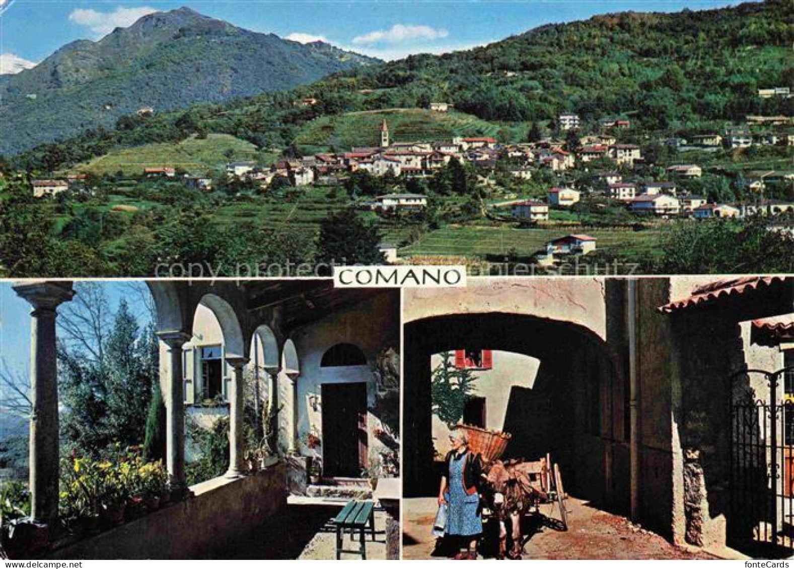 Comano LUGANO TI Il Ticino pittoresco Teilansichten