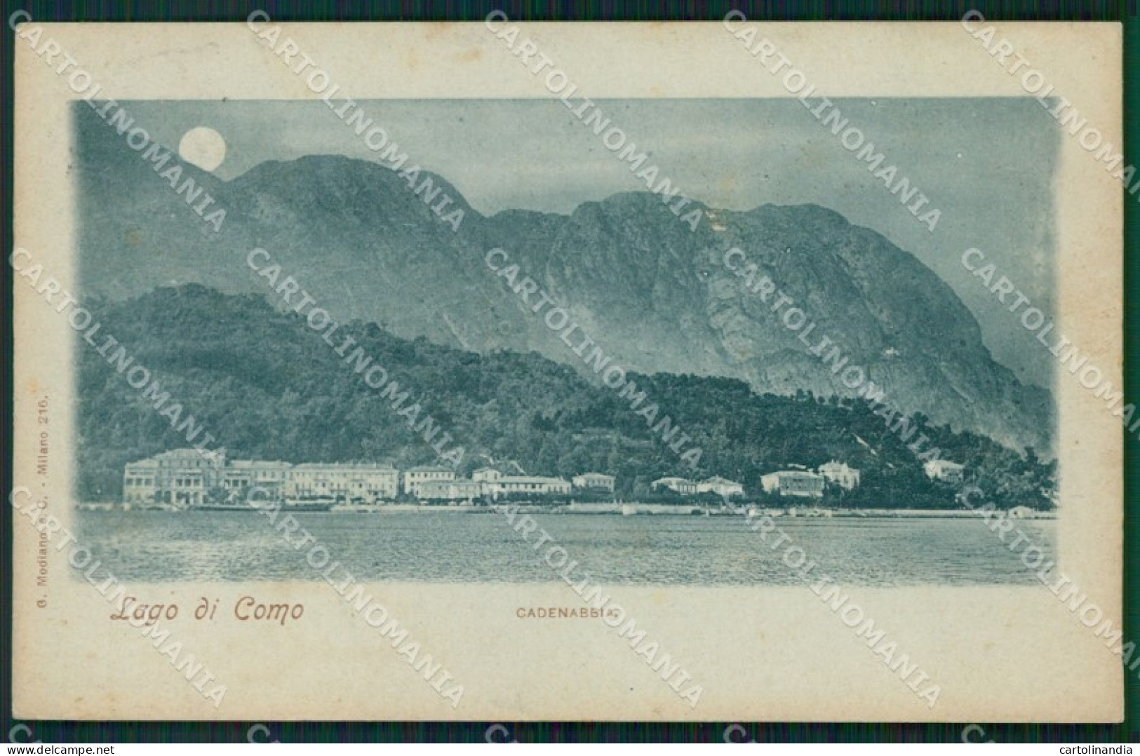 Como Cadenabbia Lago di Como Chiaro di Luna cartolina VK0202