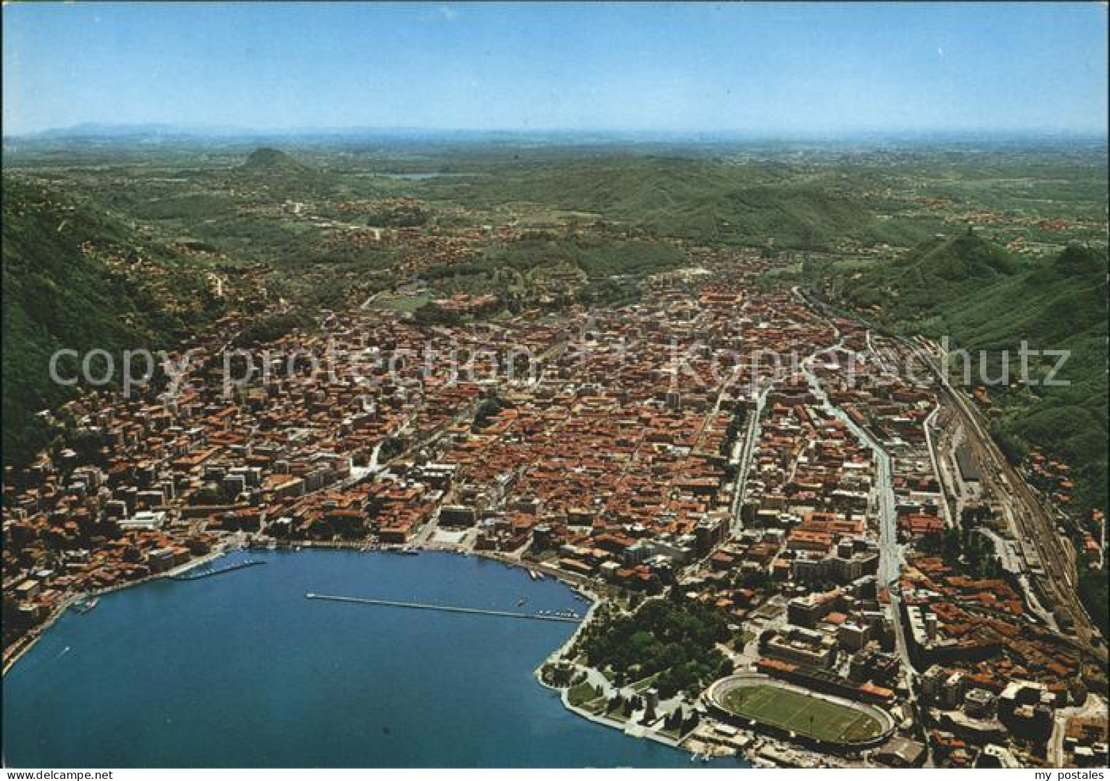 Como Lago di Como Fliegeraufnahme