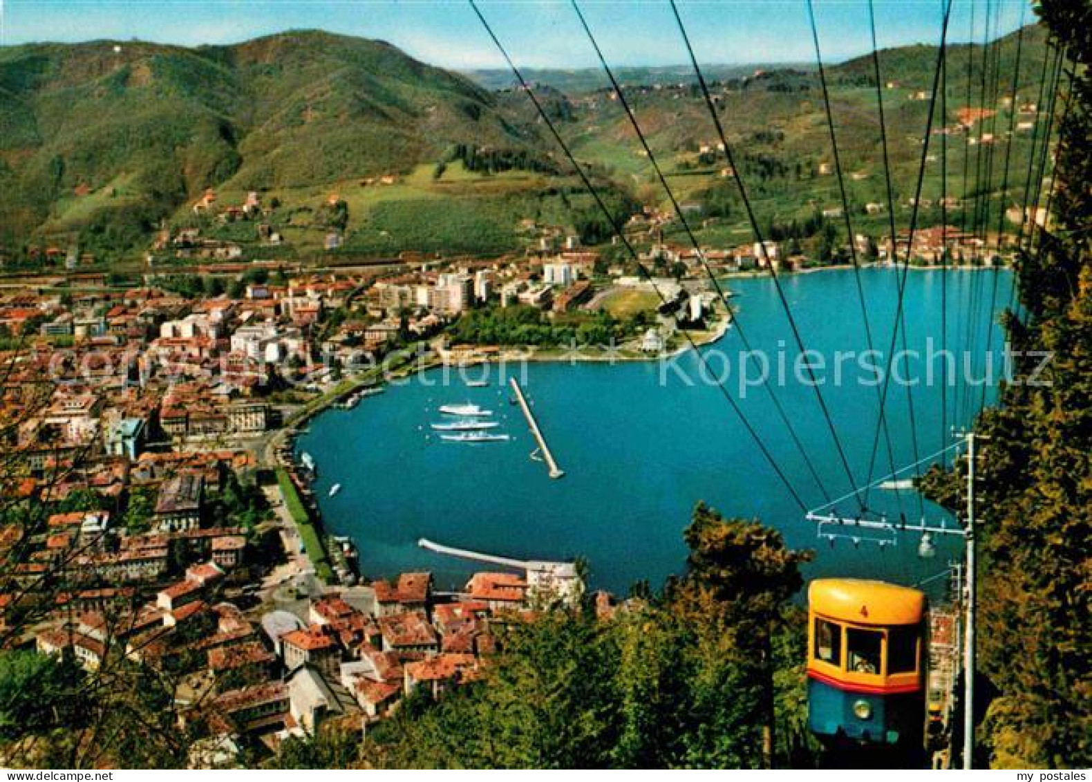 Como Lago di Como Panorama con funicolare Como Brunate