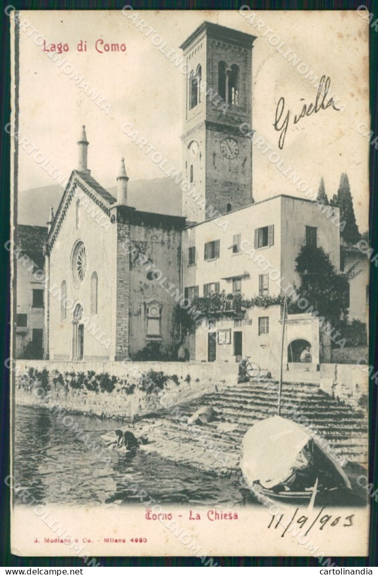 Como Torno Lago di Como Barca COLLA cartolina VK1879