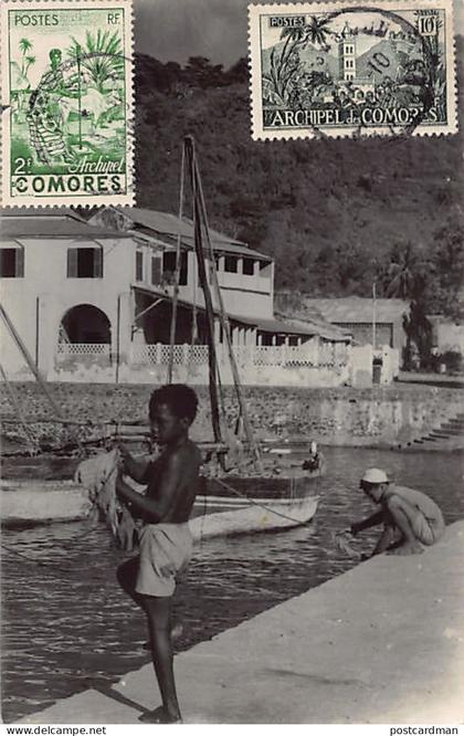 Comores - MUTSAMUDU - Les quais - CARTE PHOTO - Ed. inconnu