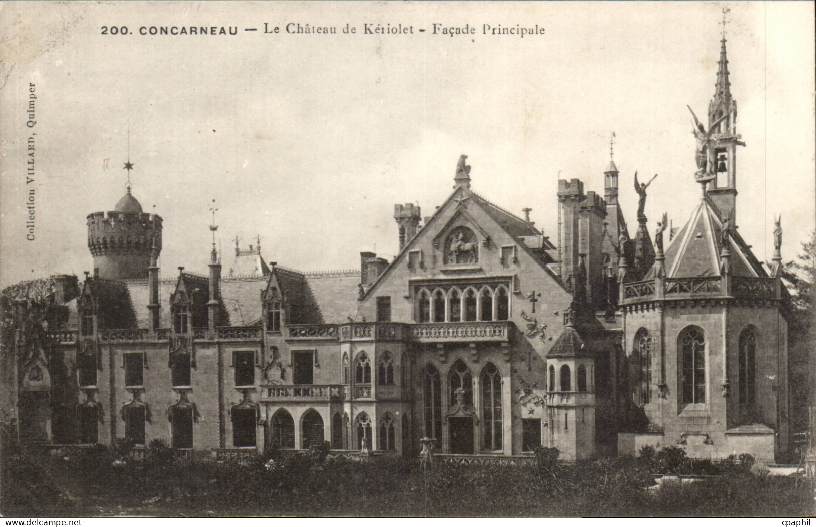 Concarneau CPA Le chateau de Keriolet Facade principale