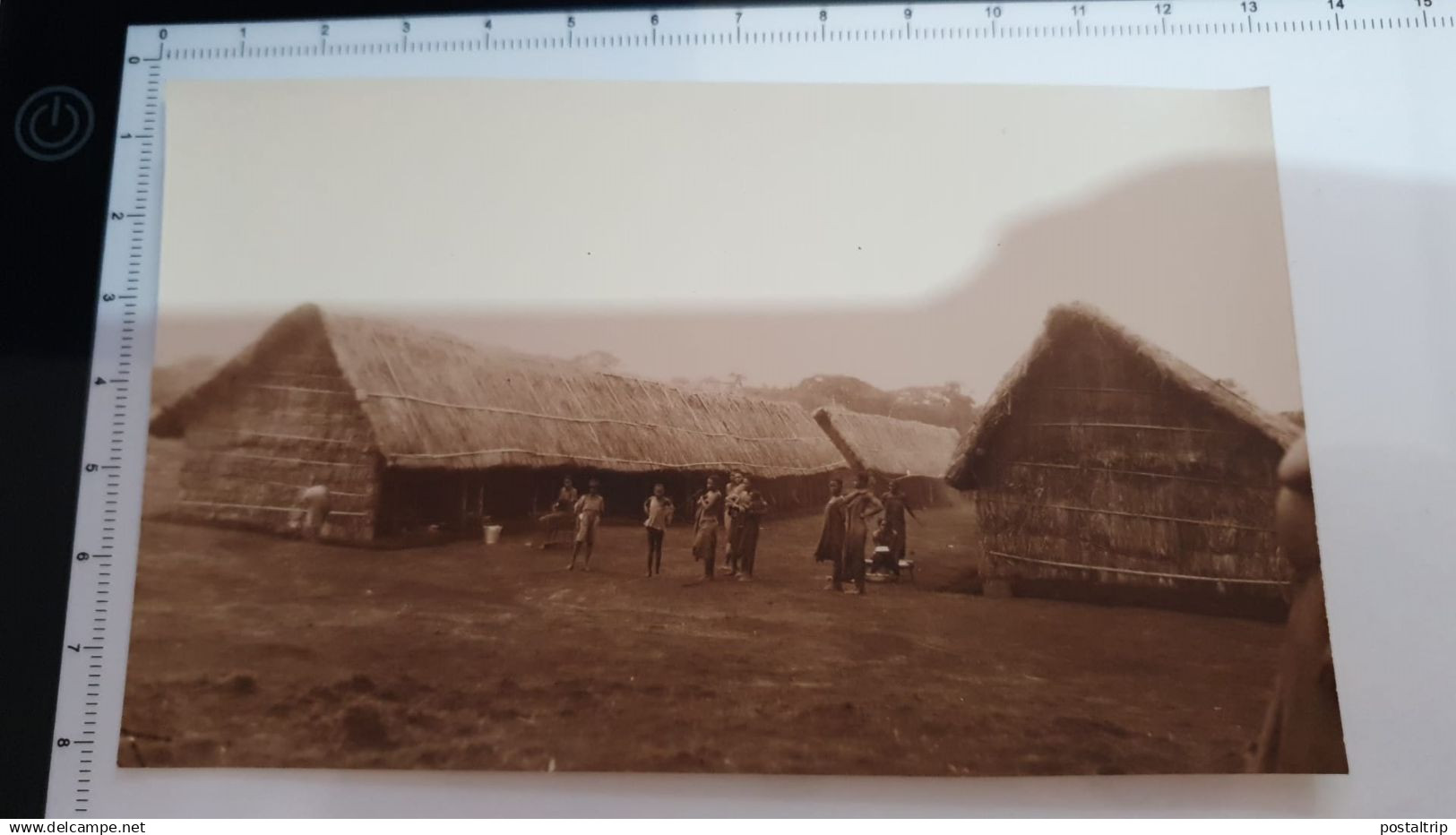 CONGO BELGA BELGE. POSTAL FOTOGRAFICA RPPC + NEGATIVO NEGATIF. 1920 1930. 11 CAMP Nº 7