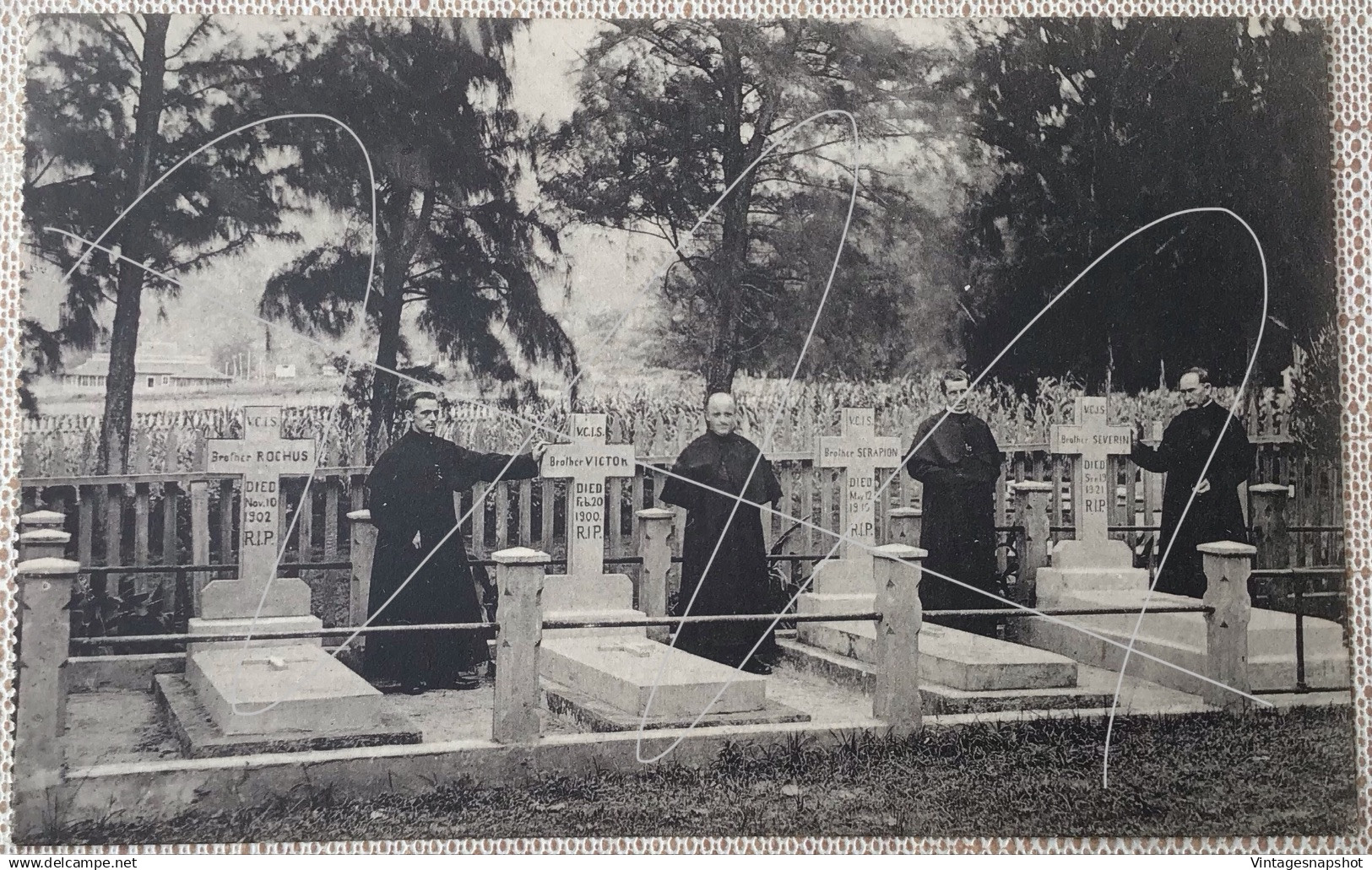 CONGO belge Belgisch KONGO Kalawao Molokai cimetière et tombes des RR Pères et Frères CP écrite en 1927
