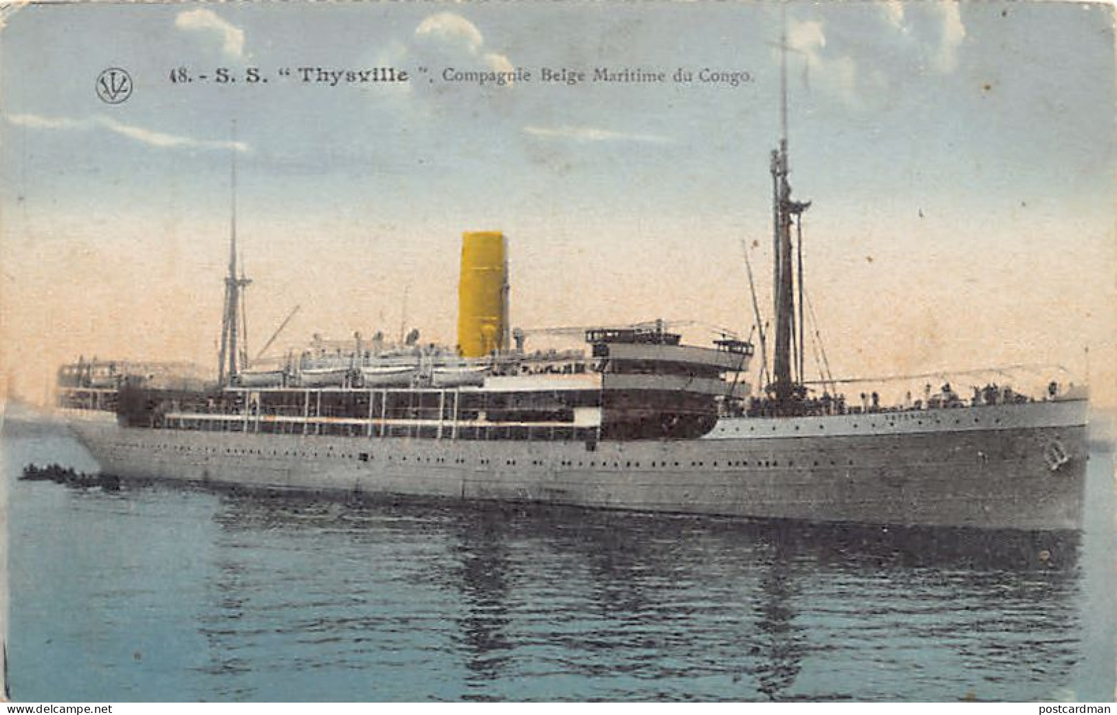 Congo Belge - S.S. Thysville - Compagnie Belge Maritime du Congo - Ed. L.V. 48