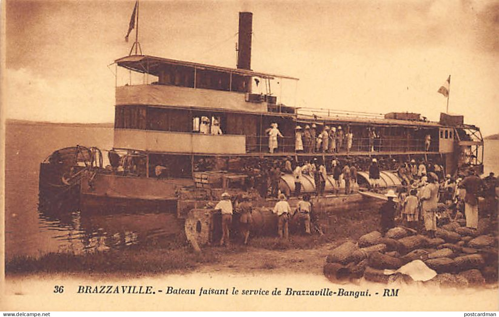 Congo - BRAZZAVILLE - Bateau faisant le service entre Bangui et Brazzaville - Ed. RM 36