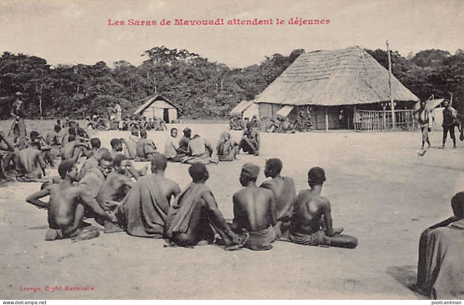 Congo Brazzaville - Les ouvriers Saras (du Tchad) à Mavouadi - Chemin de fer Congo-Océan - Ed. Révérend-Père Marichelle
