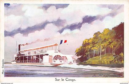 Congo Brazzaville - Un bateau monoroue sur le fleuve Congo - Ed. Ligue Maritime et Coloniale