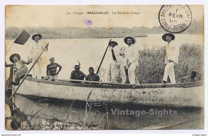 Brazzaville / Congo Francais: Les Rives Du Congo / Pirogue (Vintage PC 1908)