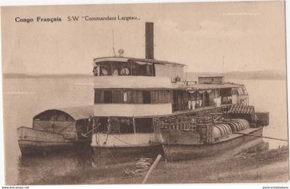 Congo Français - S/W Commandant Largeau - & boat