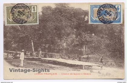 Congo Francaise: Chemin de Lagune à Ekrana (Vintage PC 1920)