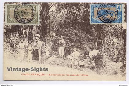 Congo Francais: En Brousse Sur Les Rives de l'Alima (Vintage PC 1920)