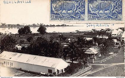 Congo - BRAZZAVILLE - Vue générale - Le fleuve Congo - La rive du Congo BelgeCARTE PHOTO Année 1948 - Ed. inconnu