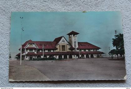 Cpsm 1952, Congo, Pointe Noire, la gare, Afrique