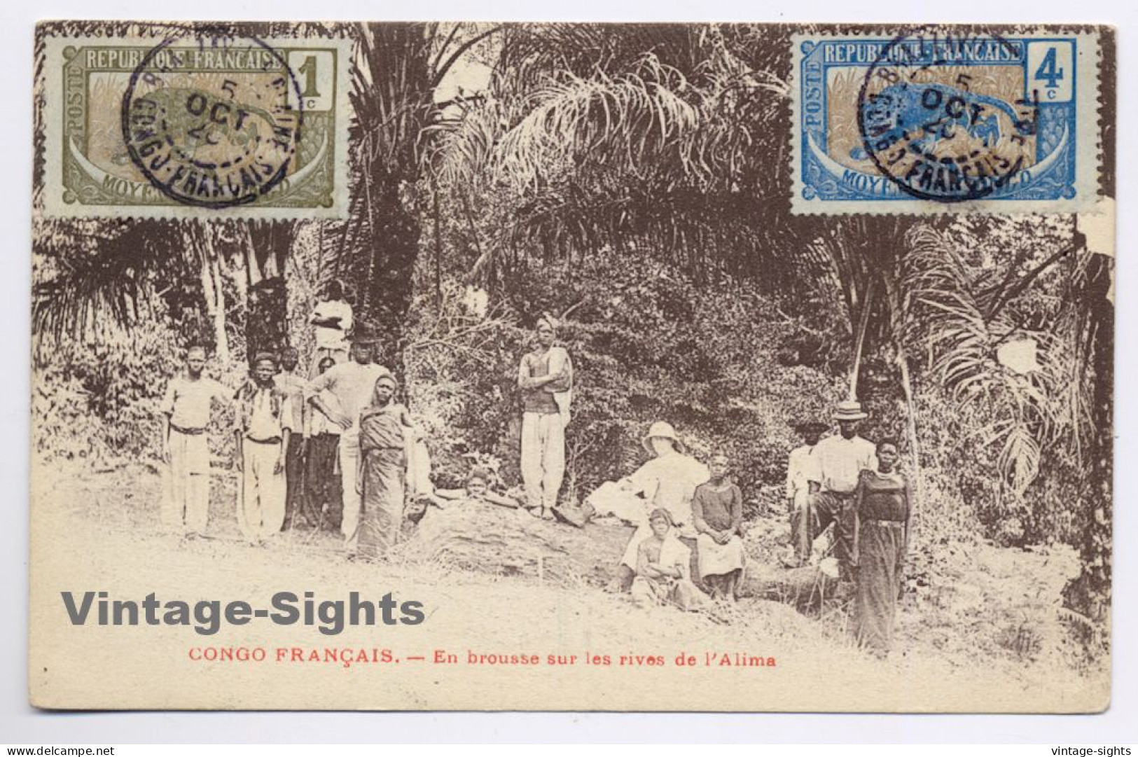 Congo Francais: En Brousse Sur Les Rives de l'Alima (Vintage PC 1920)