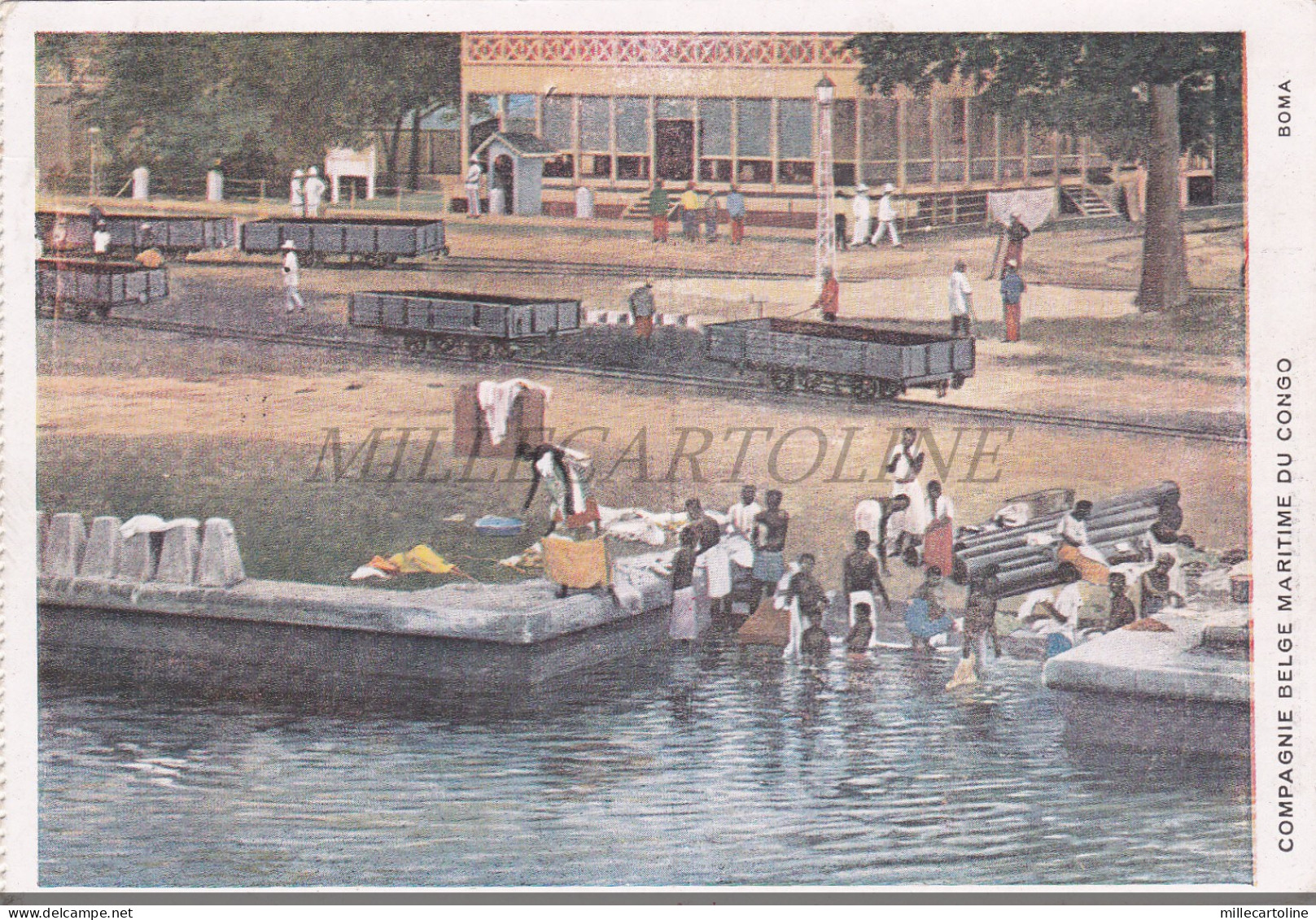 CONGO - Kikwit, Compagnie Belge Maritime du Congo, Postcard 1922